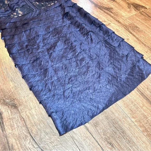 London Times Navy Blue Cocktail Dress Size 10 - Picture 3 of 6